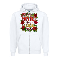 White First my mother forever my friend Mother's Day Zipper Hoodie - FaDigitalArtStudio