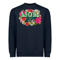 Navy Mom life Heavyweight Sweatshirt - CowGirlArtShop