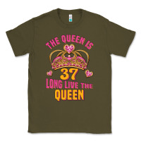 Army Green the queen is 37 long live the queen kopya Classic Tee - Jasminsmagicworld