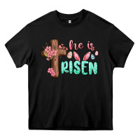 Black he is risen Heavy Core Tee - MaliasSmallBusiness