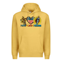 Antique Gold Fatih love freedom Premium Hoodie - FaDigitalArtStudio