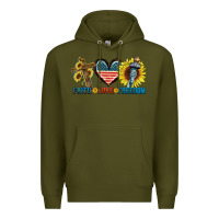 Army Green Fatih love freedom Premium Hoodie - FaDigitalArtStudio
