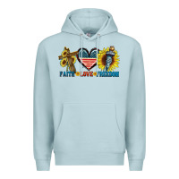 Blue Mist Fatih love freedom Premium Hoodie - FaDigitalArtStudio