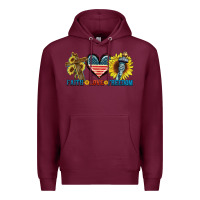 Burgundy Fatih love freedom Premium Hoodie - FaDigitalArtStudio