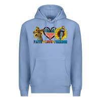 Colony Blue Fatih love freedom Premium Hoodie - FaDigitalArtStudio