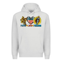 Dove Grey Fatih love freedom Premium Hoodie - FaDigitalArtStudio