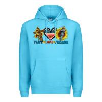 Ocean Blue Fatih love freedom Premium Hoodie - FaDigitalArtStudio