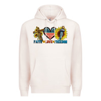 Pale Pink Fatih love freedom Premium Hoodie - FaDigitalArtStudio