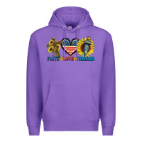 Purple Fatih love freedom Premium Hoodie - FaDigitalArtStudio