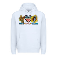 White Fatih love freedom Premium Hoodie - FaDigitalArtStudio