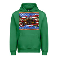 Emerald monster truck american flag tumbler Urban Hoodie - Artiststas