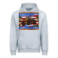 Heather Grey monster truck american flag tumbler Urban Hoodie - Artiststas