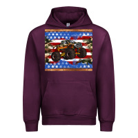 Mauve Wine monster truck american flag tumbler Urban Hoodie - Artiststas