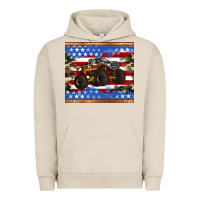 Pigment French Oak monster truck american flag tumbler Urban Hoodie - Artiststas