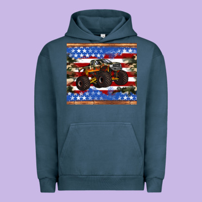 Monster Truck American Flag Tumbler Urban Hoodie Designed By Artiststas