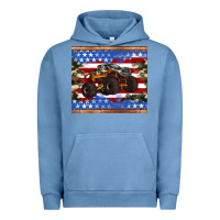 Pigment Pebble Blue monster truck american flag tumbler Urban Hoodie - Artiststas