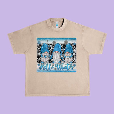 Hello Winter Gnome Urban Heavy Tee Designed By Jahusdesignshop