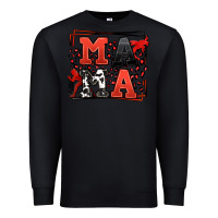 Black Wrestling mama red and black Premium Sweatshirt - LillyAllenDesigns