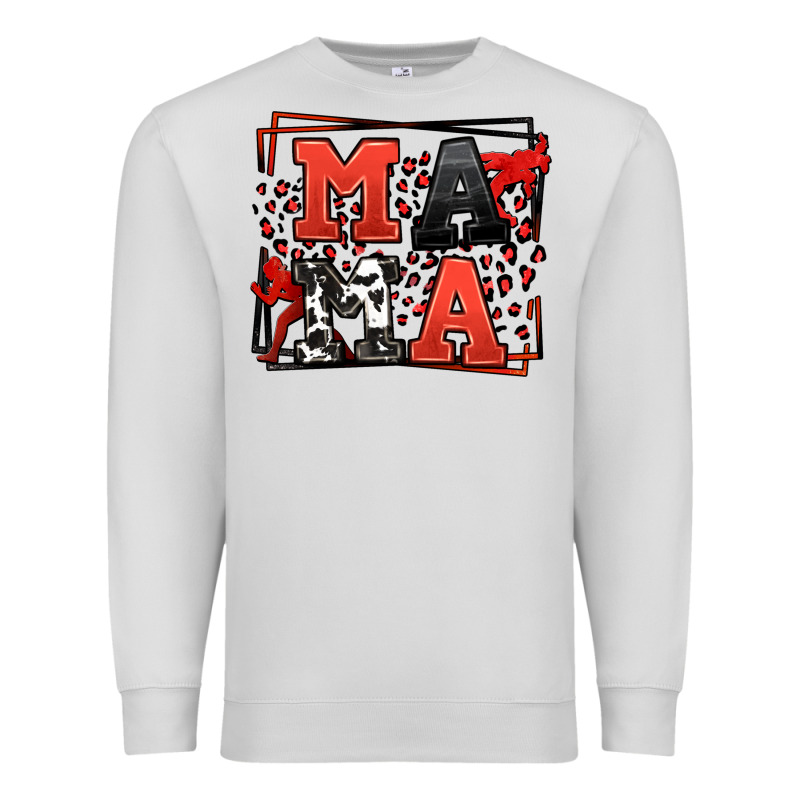 Wrestling Mama Red And Black Premium Sweatshirt by LillyAllenDesigns | Teevron