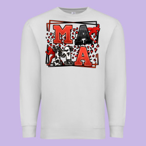 Wrestling Mama Red And Black Premium Sweatshirt Designed By Lillyallendesigns