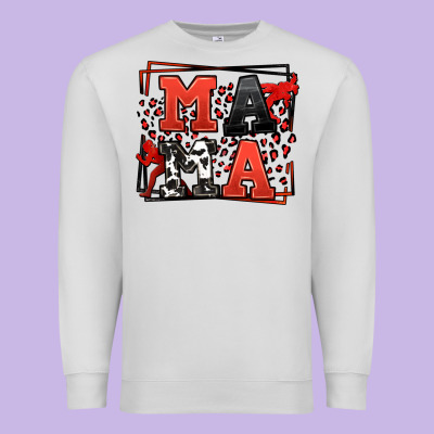 Wrestling Mama Red And Black Premium Sweatshirt Designed By Lillyallendesigns