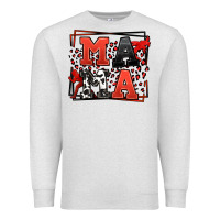 Oatmeal Heather Wrestling mama red and black Premium Sweatshirt - LillyAllenDesigns
