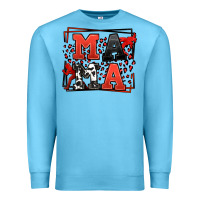 Ocean Blue Wrestling mama red and black Premium Sweatshirt - LillyAllenDesigns