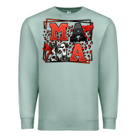Seafoam Wrestling mama red and black Premium Sweatshirt - LillyAllenDesigns