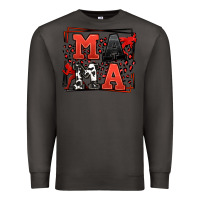 Smoke Wrestling mama red and black Premium Sweatshirt - LillyAllenDesigns