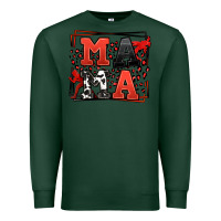 Sports Green Wrestling mama red and black Premium Sweatshirt - LillyAllenDesigns