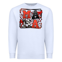White Wrestling mama red and black Premium Sweatshirt - LillyAllenDesigns