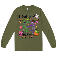 Army Green Let's go ghouls Long Sleeve Tee - NancyCooperArtShop