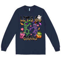 Navy Let's go ghouls Long Sleeve Tee - NancyCooperArtShop