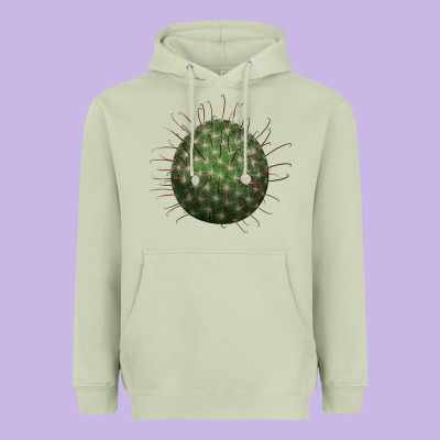 Arizona Fishhook Cactus Heavyweight Hoodie Designed By Lillyallendesigns