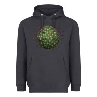Smoke Arizona Fishhook Cactus Heavyweight Hoodie - LillyAllenDesigns
