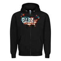 Black all american papa Zipper Hoodie - FaDigitalArtStudio