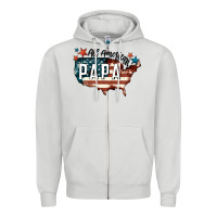 Dove Grey all american papa Zipper Hoodie - FaDigitalArtStudio