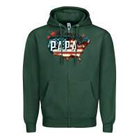 Sports Green all american papa Zipper Hoodie - FaDigitalArtStudio