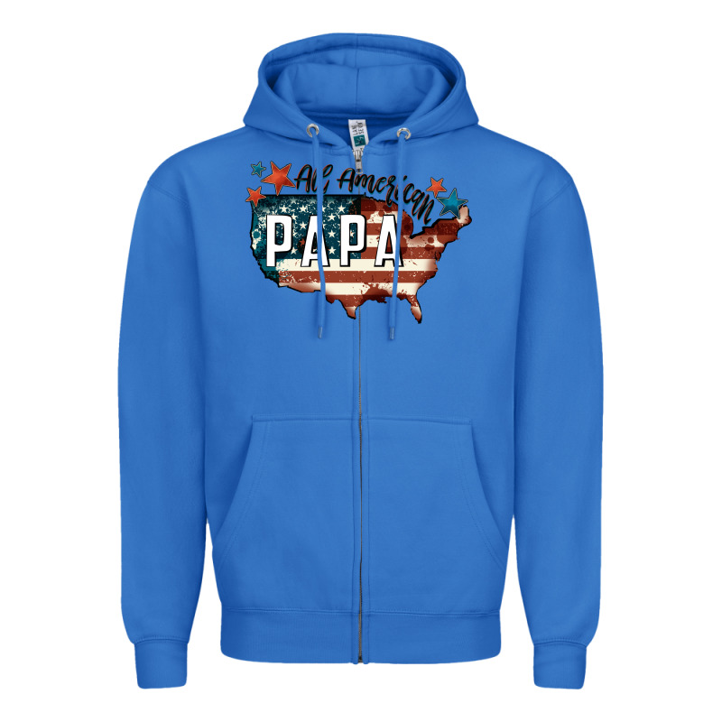 All American Papa Zipper Hoodie by FaDigitalArtStudio | Teevron