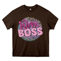 Chocolate Brown wax boss Heavy Core Tee - MaliasSmallBusiness