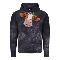 Cloud Black cow with flowers Vintage Hoodie - Bettercallsaul