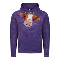 Cloud Purple cow with flowers Vintage Hoodie - Bettercallsaul