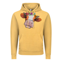 Vintage Mustard cow with flowers Vintage Hoodie - Bettercallsaul