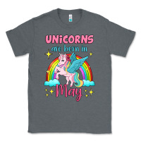 Charcoal Heather unicorns are born in may Classic Tee - Jasminsmagicworld