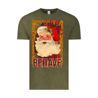 Vintage Olive Behave Santa Vintage Tee - Bettercallsaul