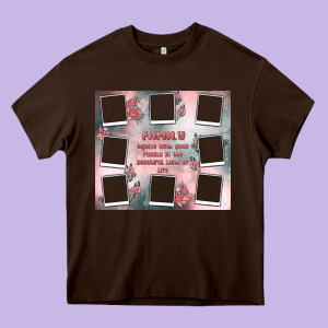 Family Photo Collage Heavy Core Tee Designed By Maliassmallbusiness