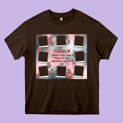 Family Photo Collage Heavy Core Tee Designed By Maliassmallbusiness