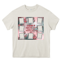 Cream family photo collage Heavy Core Tee - MaliasSmallBusiness