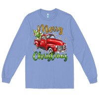 Colony Blue Merry Christmas truck Long Sleeve Tee - texasbilliewilder