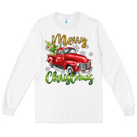 White Merry Christmas truck Long Sleeve Tee - texasbilliewilder